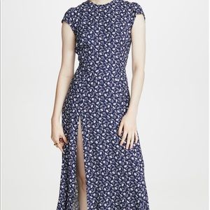 REFORMATION GAVIN SLIT DRESS IN BLUE • 10 • New